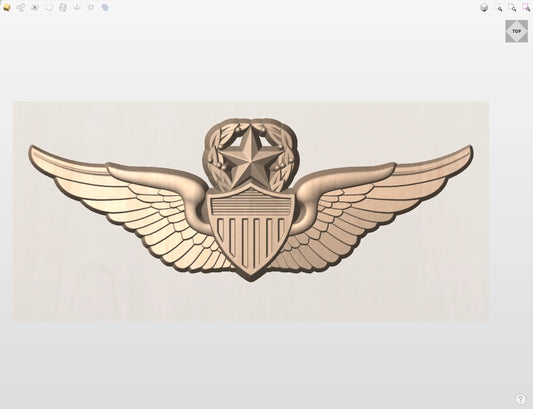 CNC File I US Army Master Aviator Wings 3D Model I  RathTech Design My Store