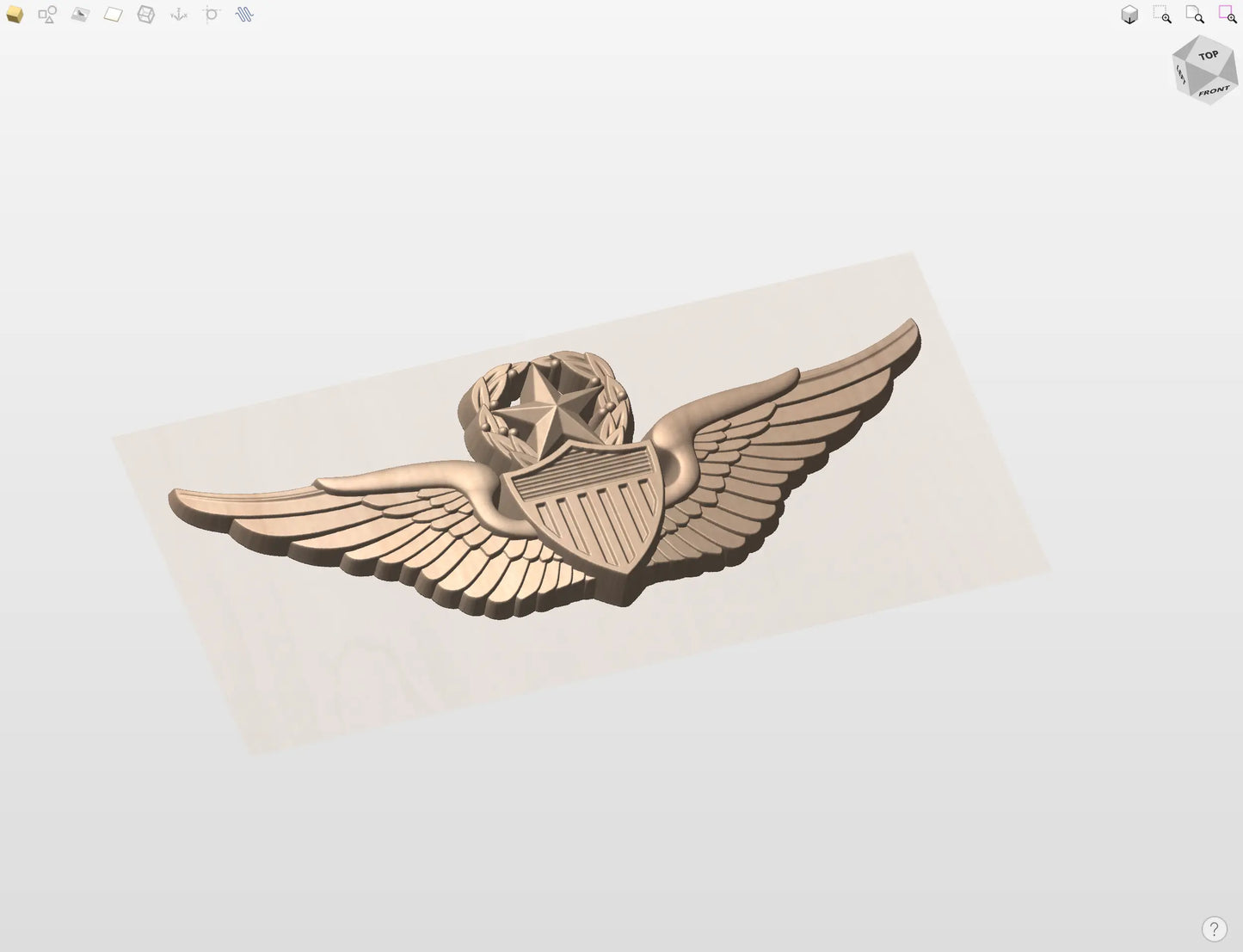 CNC File I US Army Master Aviator Wings 3D Model I  RathTech Design My Store