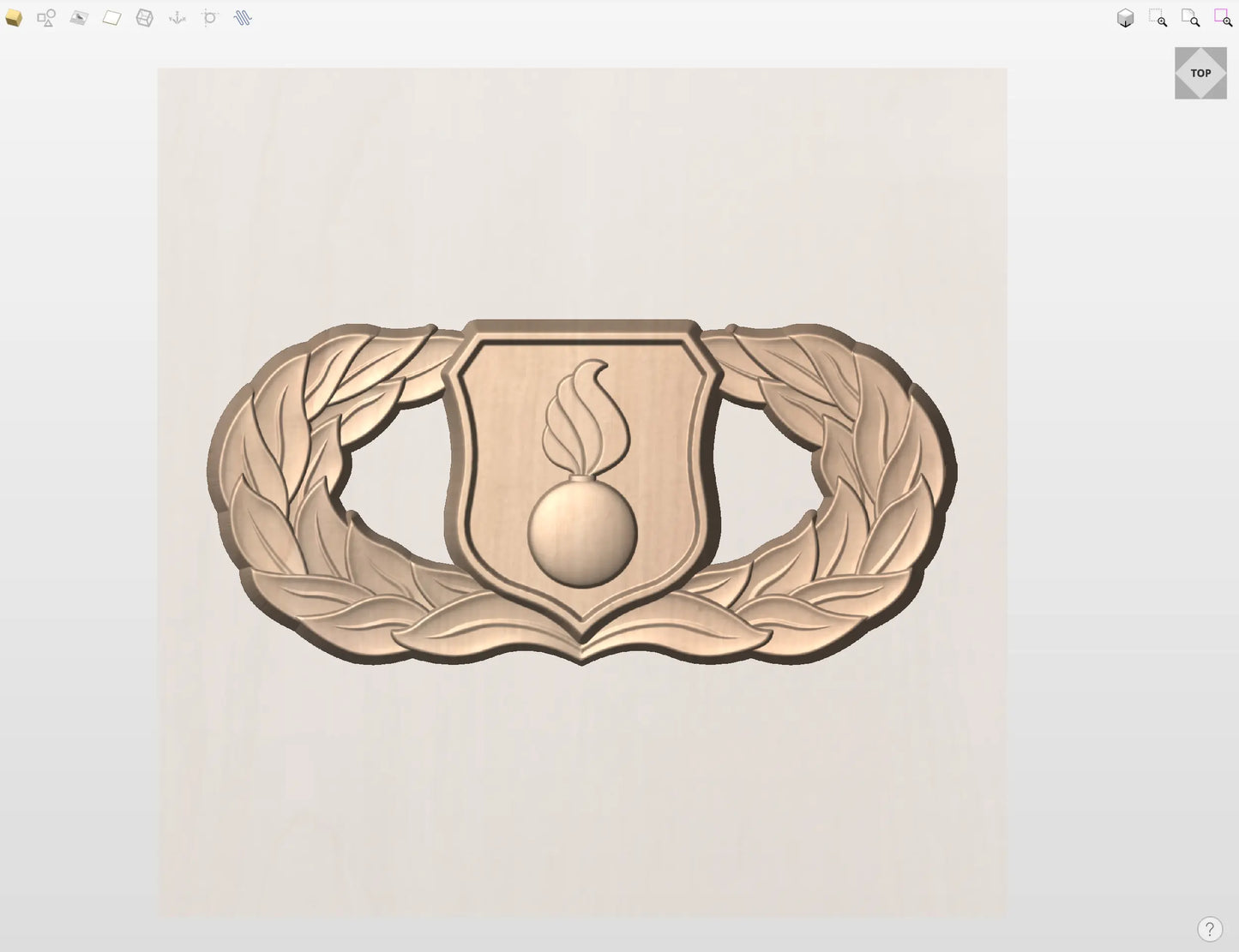 CNC File I US Air Force Basic Munitions Badge 3D Model I RathTech Design My Store