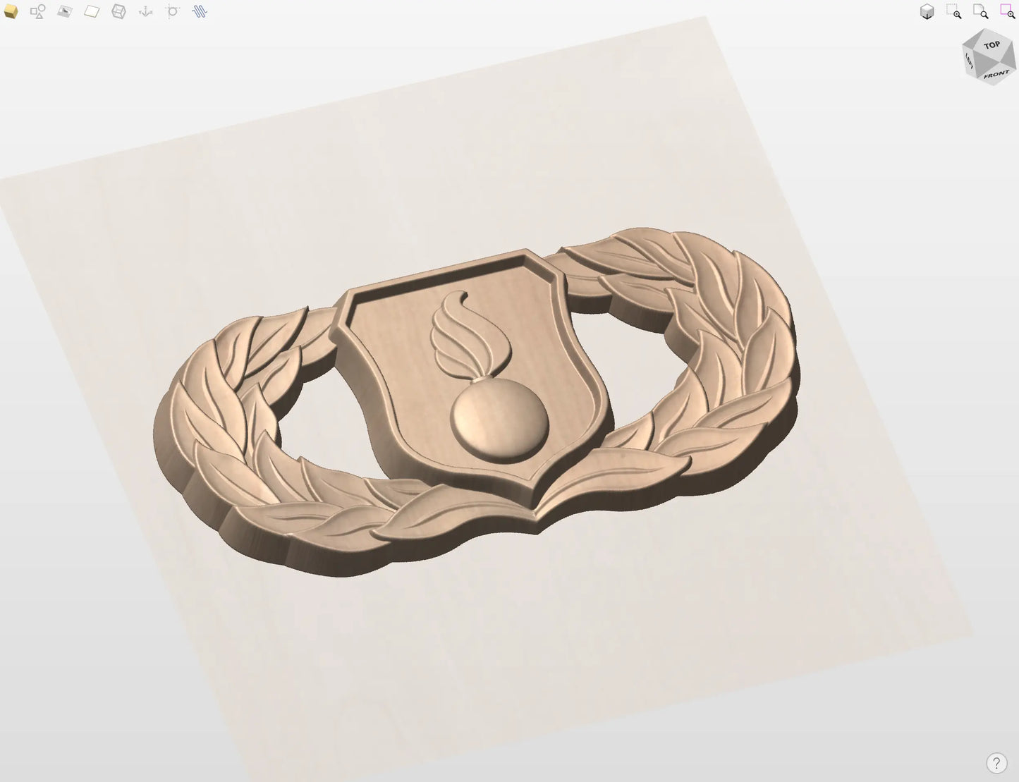 CNC File I US Air Force Basic Munitions Badge 3D Model I RathTech Design My Store