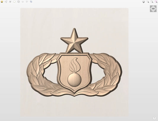 CNC File I US Air Force Senior Munitions Badge 3D Model I RathTech Design My Store