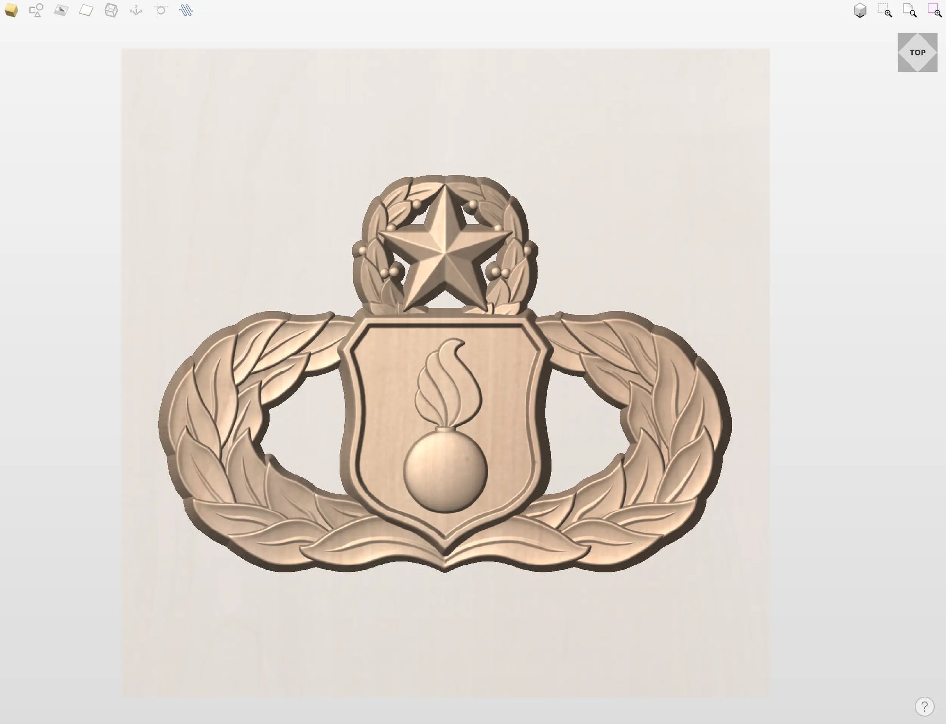 CNC File I US Air Force Master Munitions Badge 3D Model I RathTech Design My Store