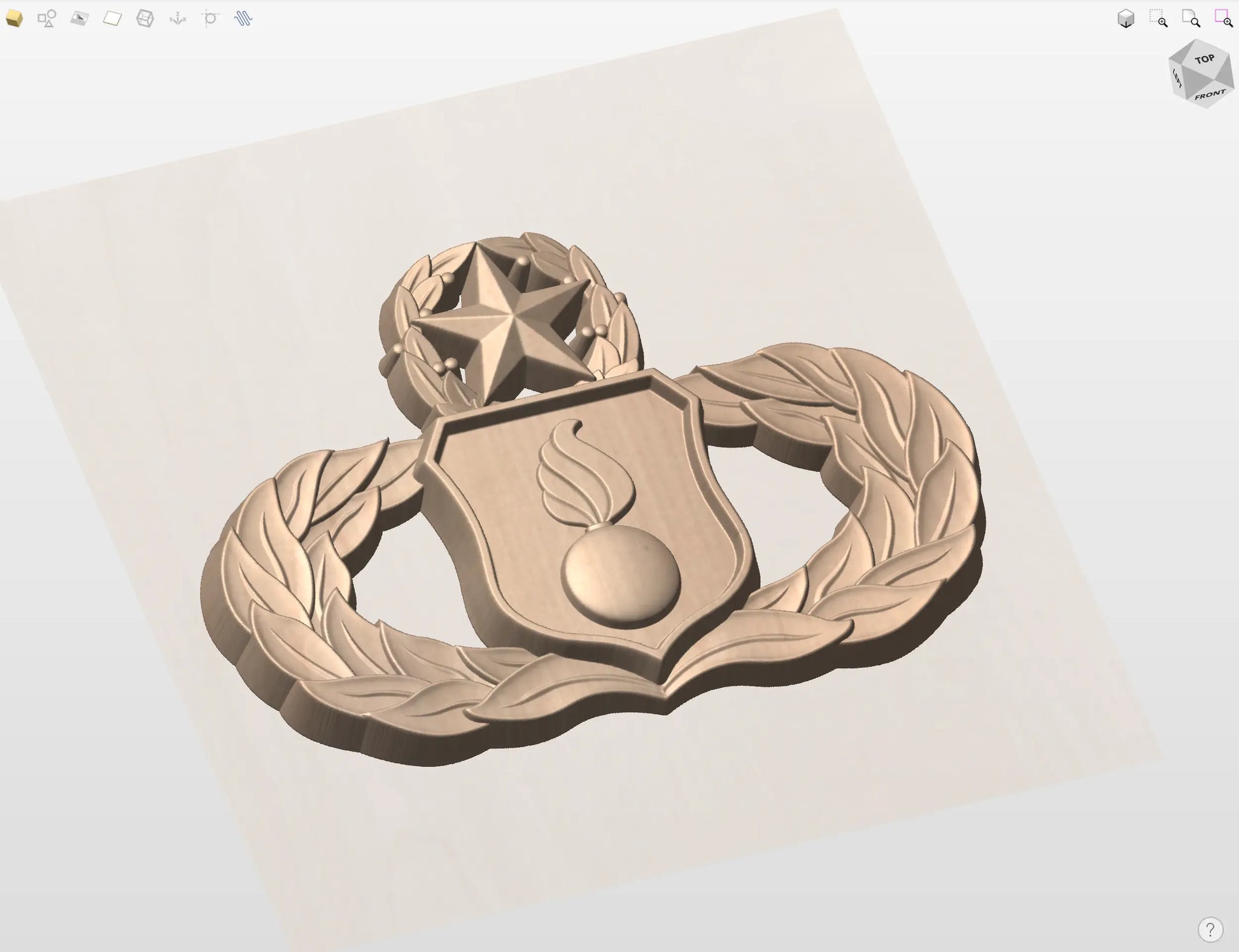 CNC File I US Air Force Master Munitions Badge 3D Model I RathTech Design My Store
