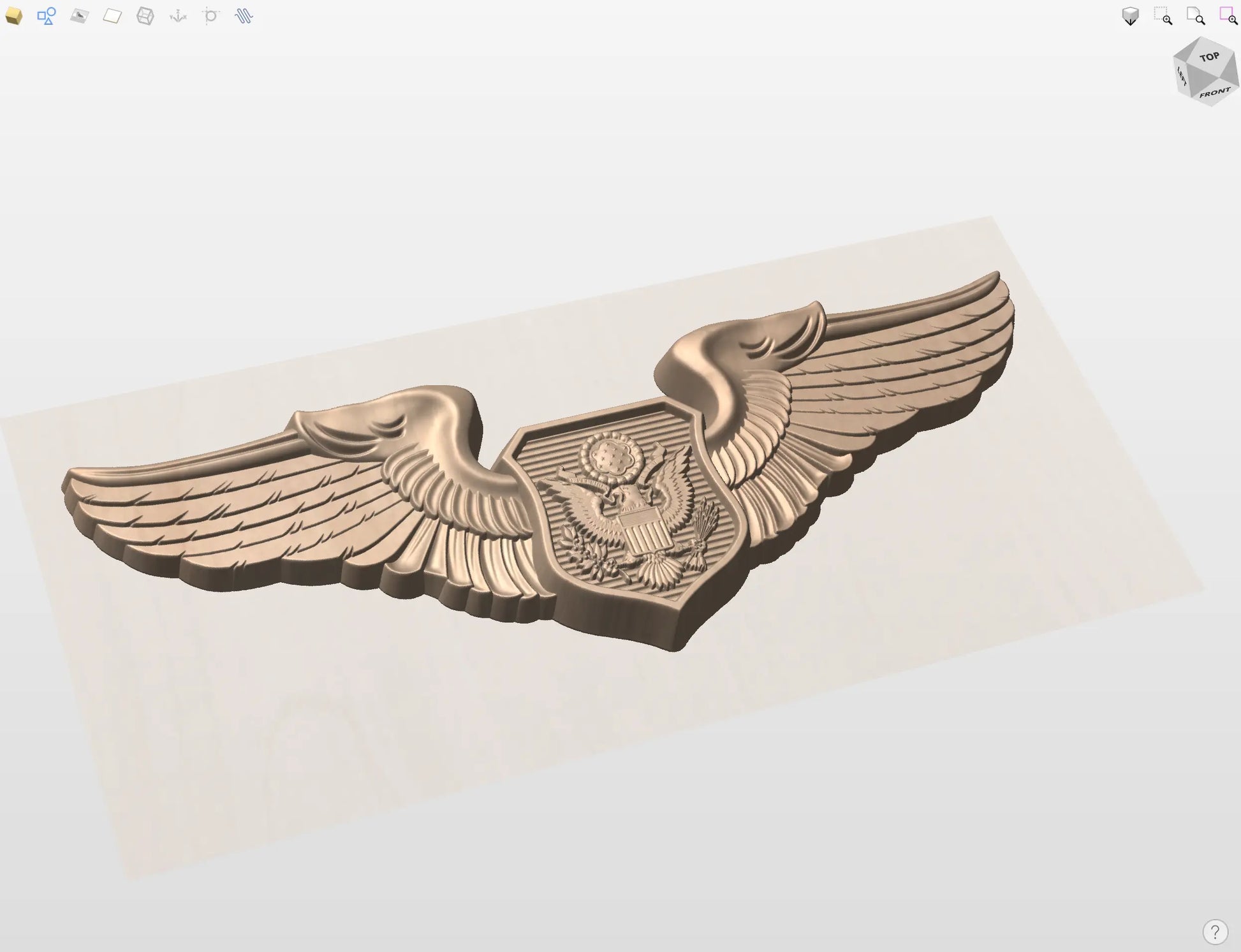 CNC File I US Air Force Non-Rated Officer Aircrew Wings 3D Model I RathTech Design My Store