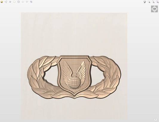 CNC File I US Air Force Basic Operations Support Badge 3D Model I RathTech Design My Store