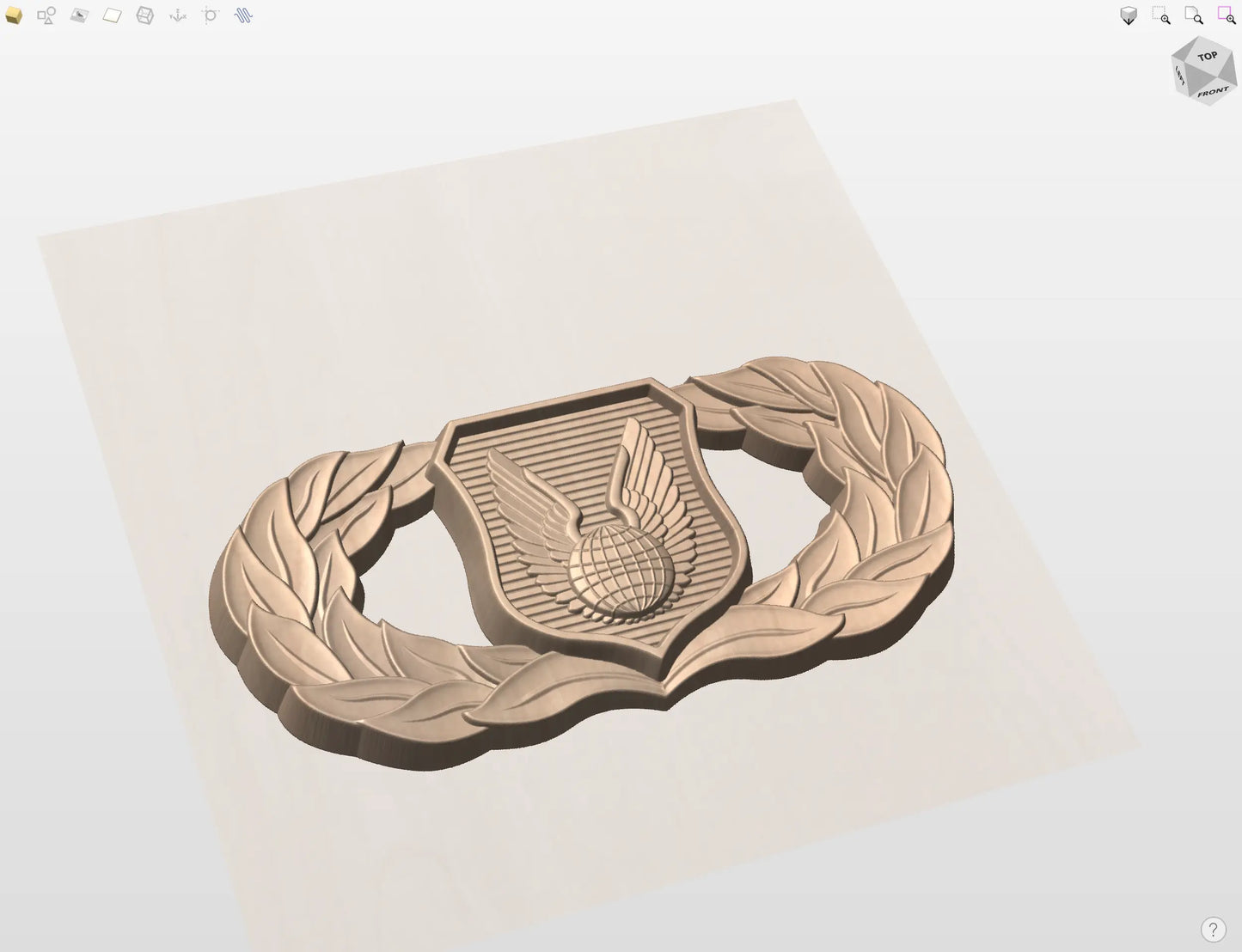 CNC File I US Air Force Basic Operations Support Badge 3D Model I RathTech Design My Store