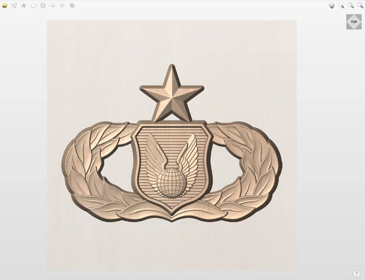 CNC File I US Air Force Senior Operations Support Badge 3D Model I RathTech Design My Store