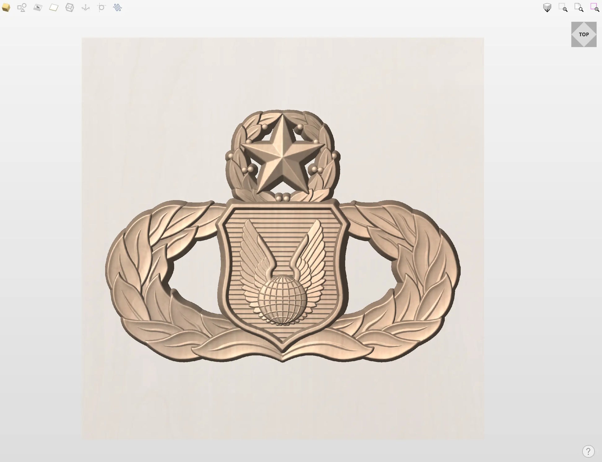 CNC File I US Air Force Master Operations Support Badge 3D Model I RathTech Design My Store