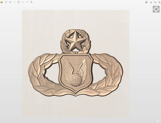 CNC File I US Air Force Master Operations Support Badge 3D Model I RathTech Design My Store