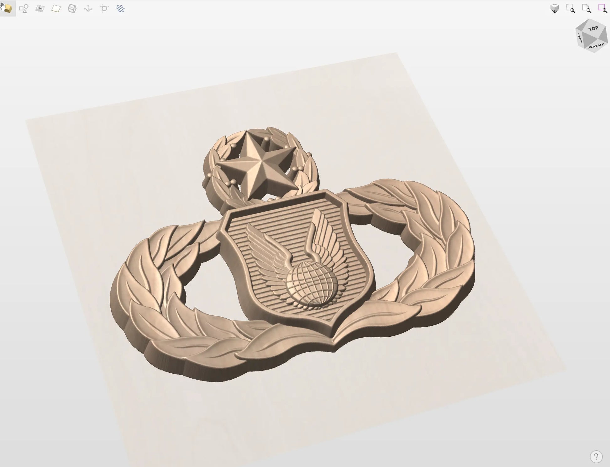 CNC File I US Air Force Master Operations Support Badge 3D Model I RathTech Design My Store