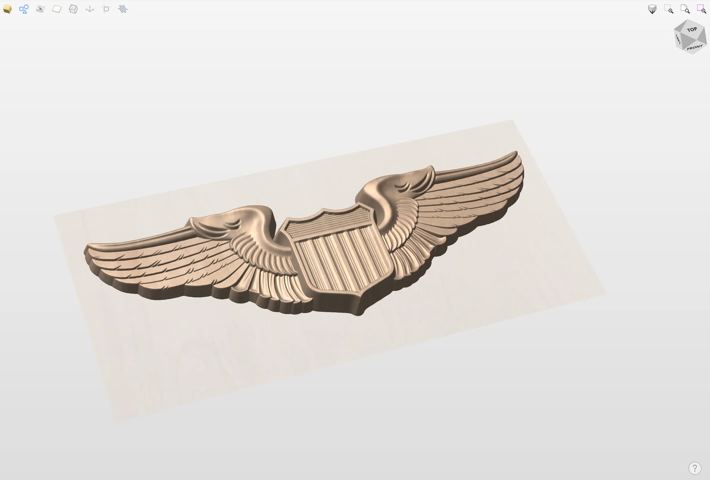 CNC File I US Air Force Basic Pilot Wings 3D Model I RathTech Design My Store