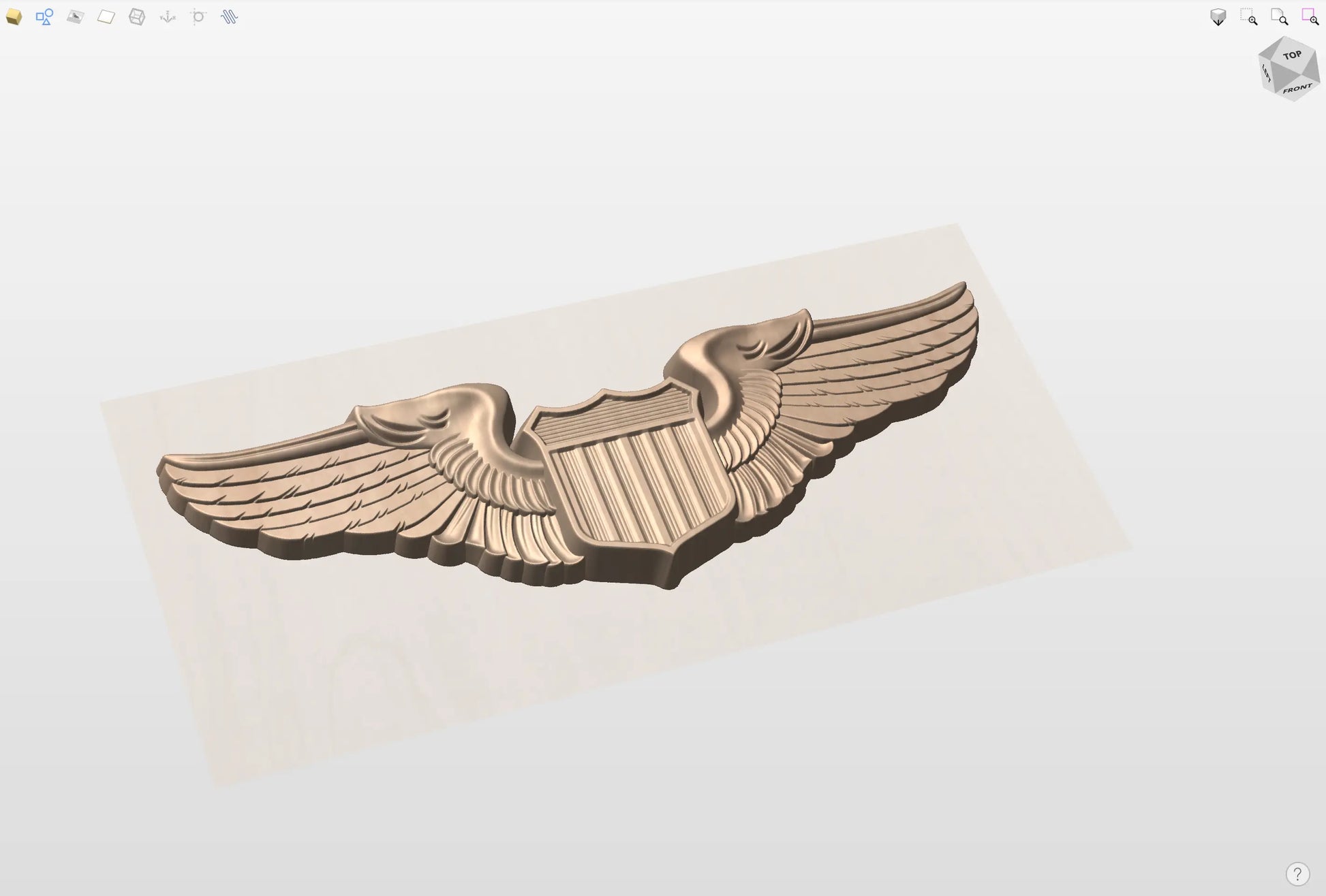 CNC File I US Air Force Basic Pilot Wings 3D Model I RathTech Design My Store