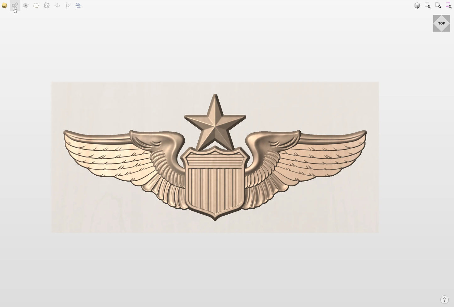 CNC File I US Air Force Senior Pilot Wings 3D Model I RathTech Design My Store