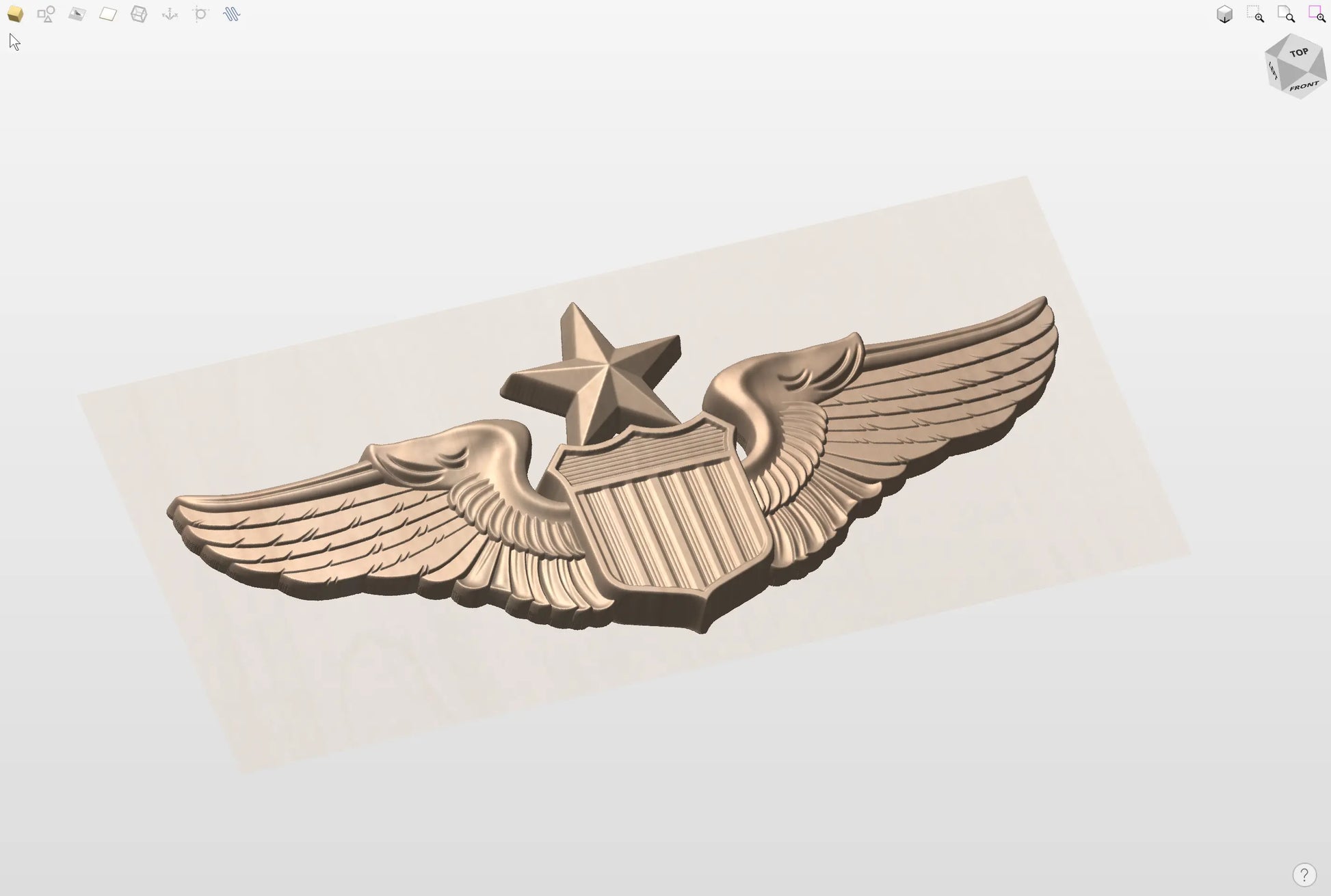 CNC File I US Air Force Senior Pilot Wings 3D Model I RathTech Design My Store