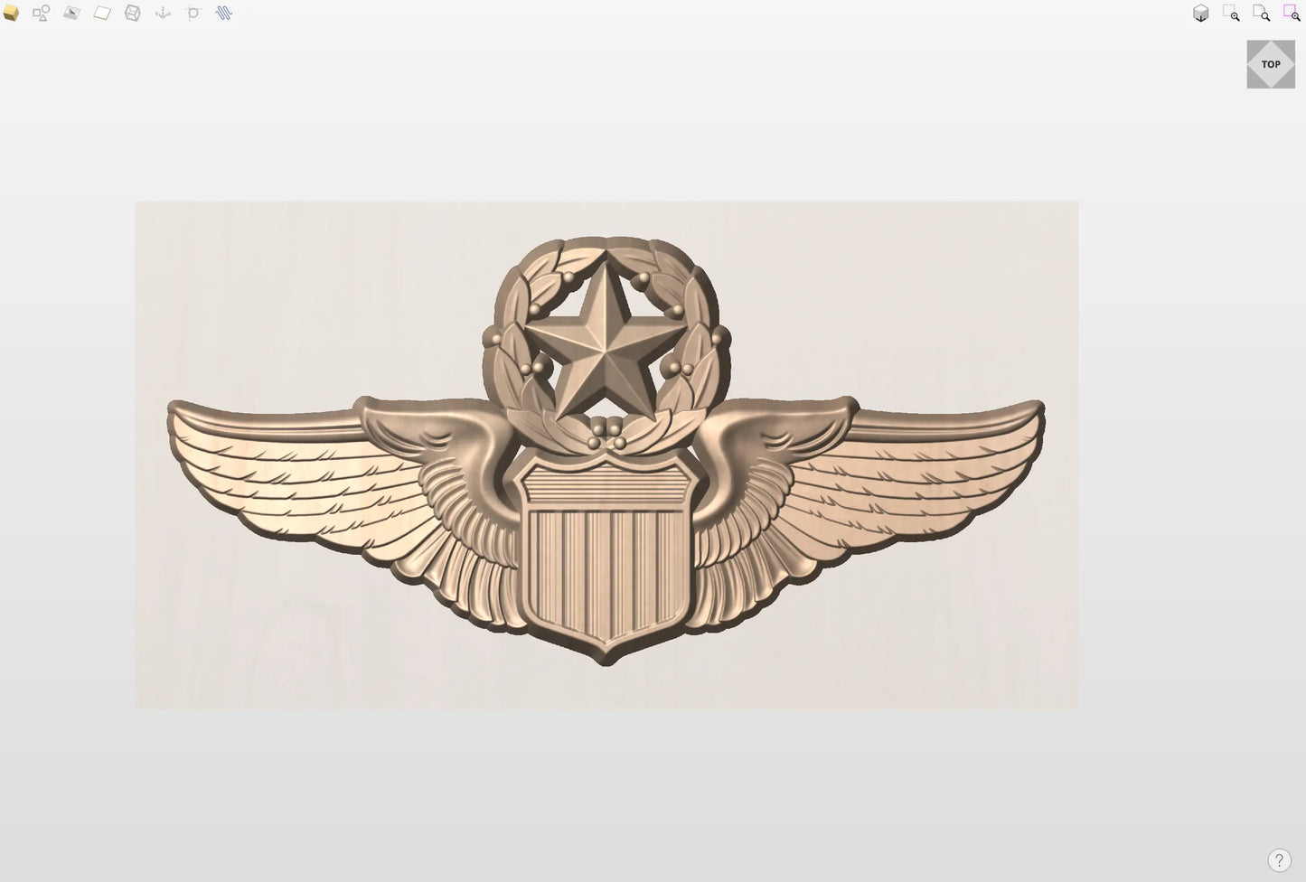 CNC File I US Air Force Master Pilot Wings 3D Model I RathTech Design My Store