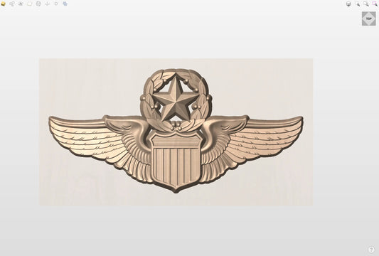 CNC File I US Air Force Master Pilot Wings 3D Model I RathTech Design My Store