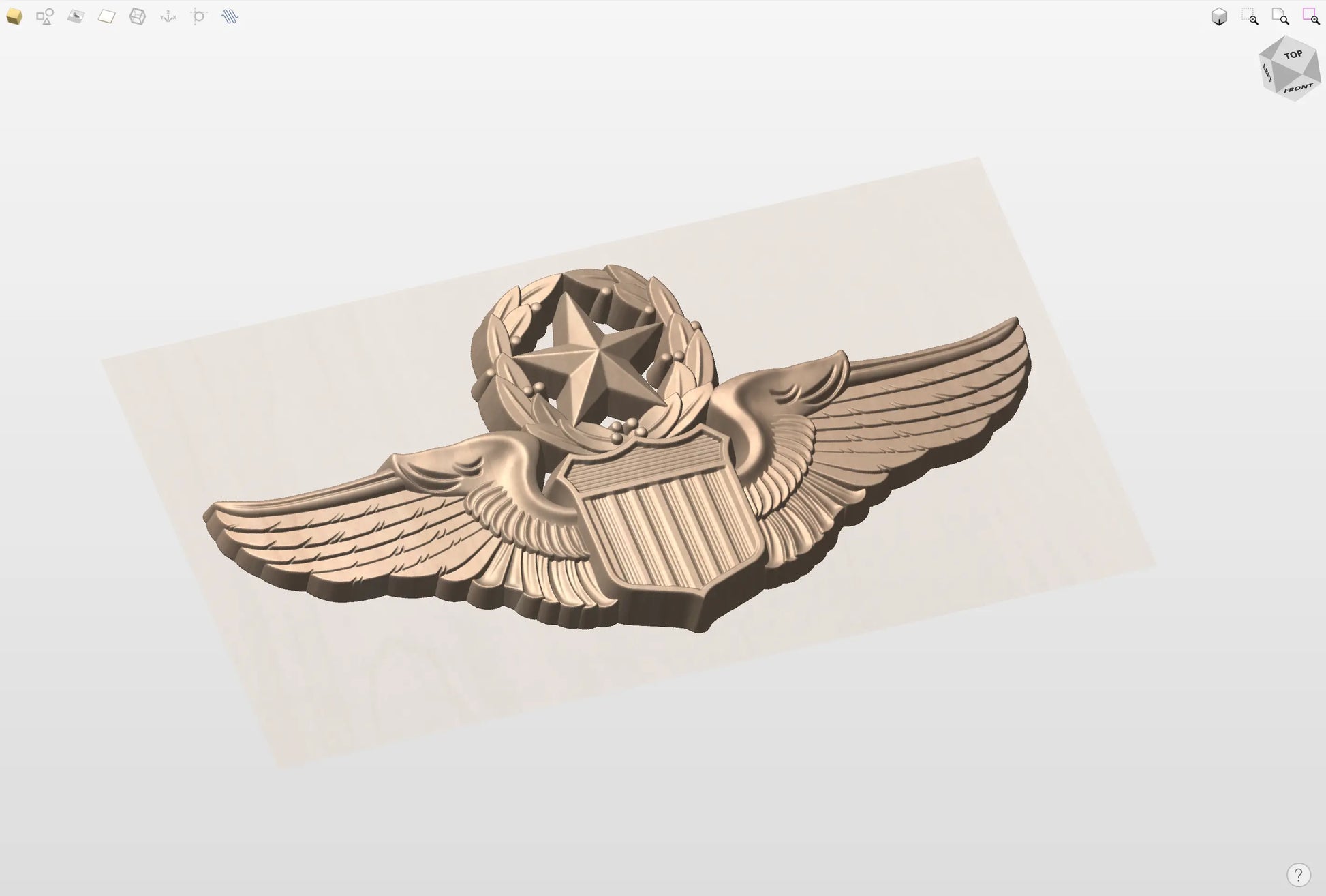 CNC File I US Air Force Master Pilot Wings 3D Model I RathTech Design My Store