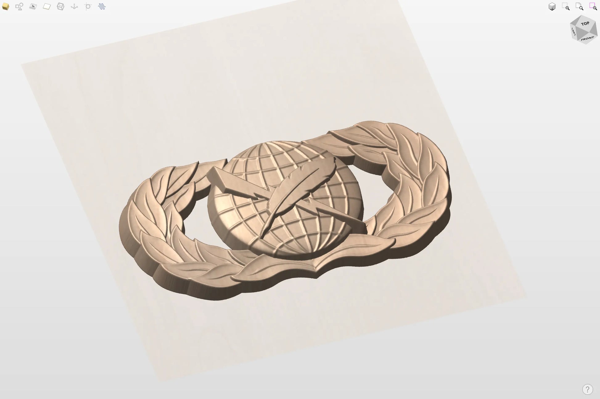 CNC File I US Air Force Basic Public Affairs Badge 3D Model I RathTech Design My Store