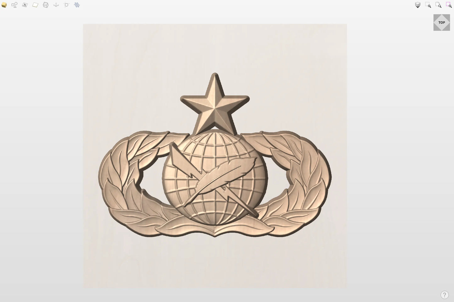 CNC File I US Air Force Senior Public Affairs Badge 3D Model I RathTech Design My Store
