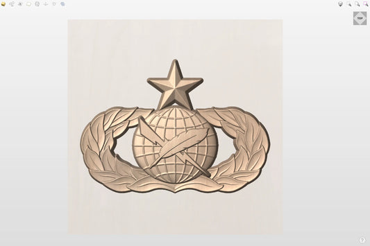 CNC File I US Air Force Senior Public Affairs Badge 3D Model I RathTech Design My Store