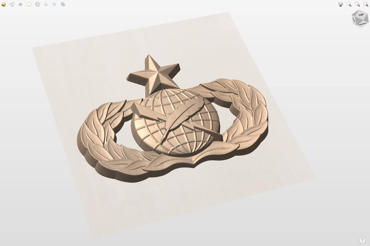 CNC File I US Air Force Senior Public Affairs Badge 3D Model I RathTech Design My Store