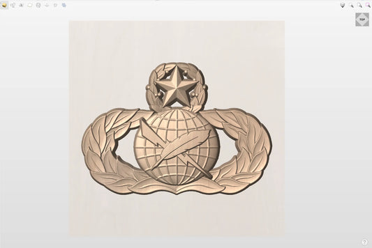 CNC File I US Air Force Master Public Affairs Badge 3D Model I RathTech Design My Store