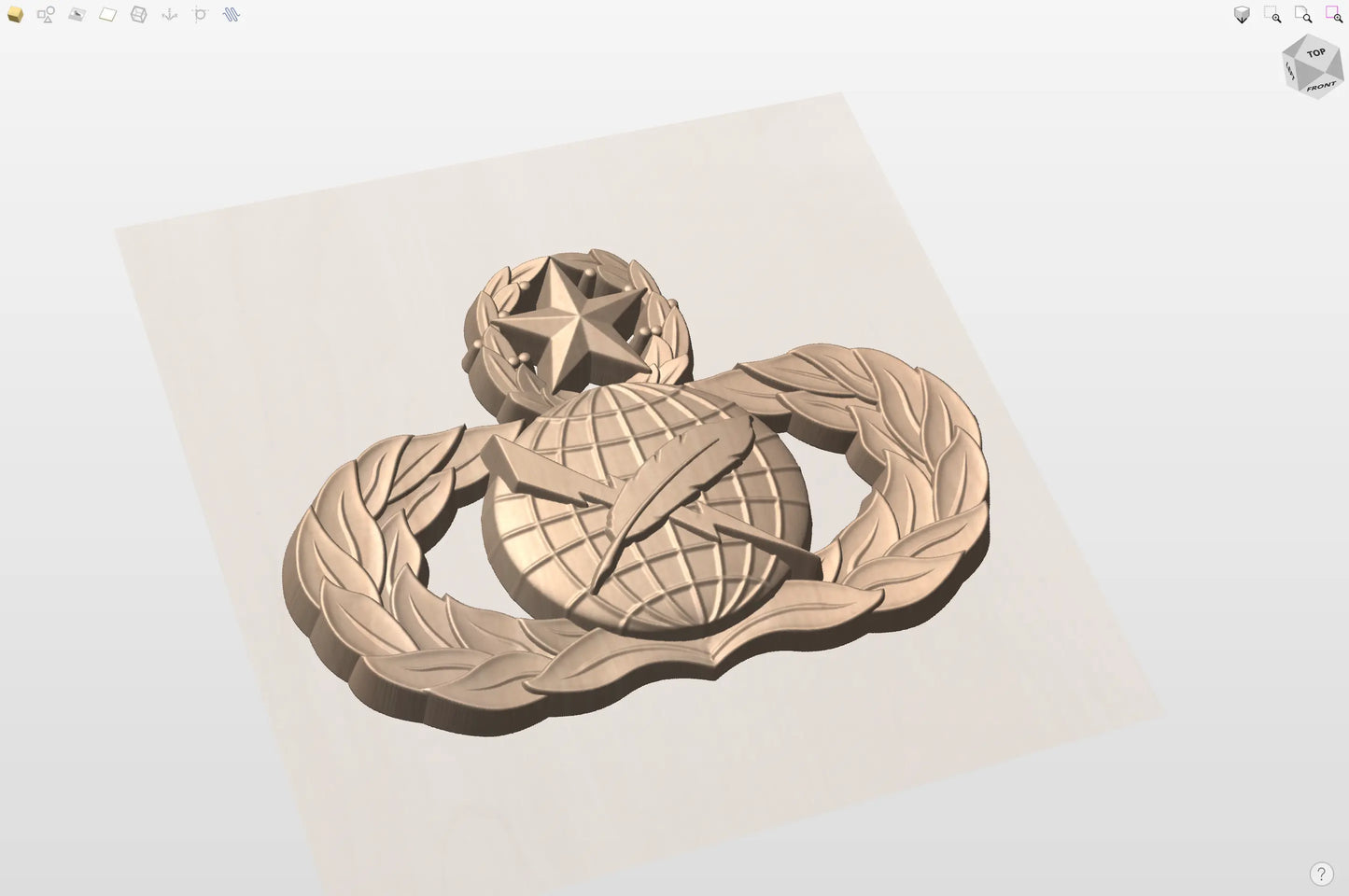 CNC File I US Air Force Master Public Affairs Badge 3D Model I RathTech Design My Store