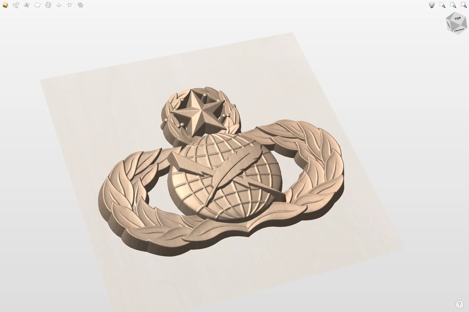 CNC File I US Air Force Master Public Affairs Badge 3D Model I RathTech Design My Store