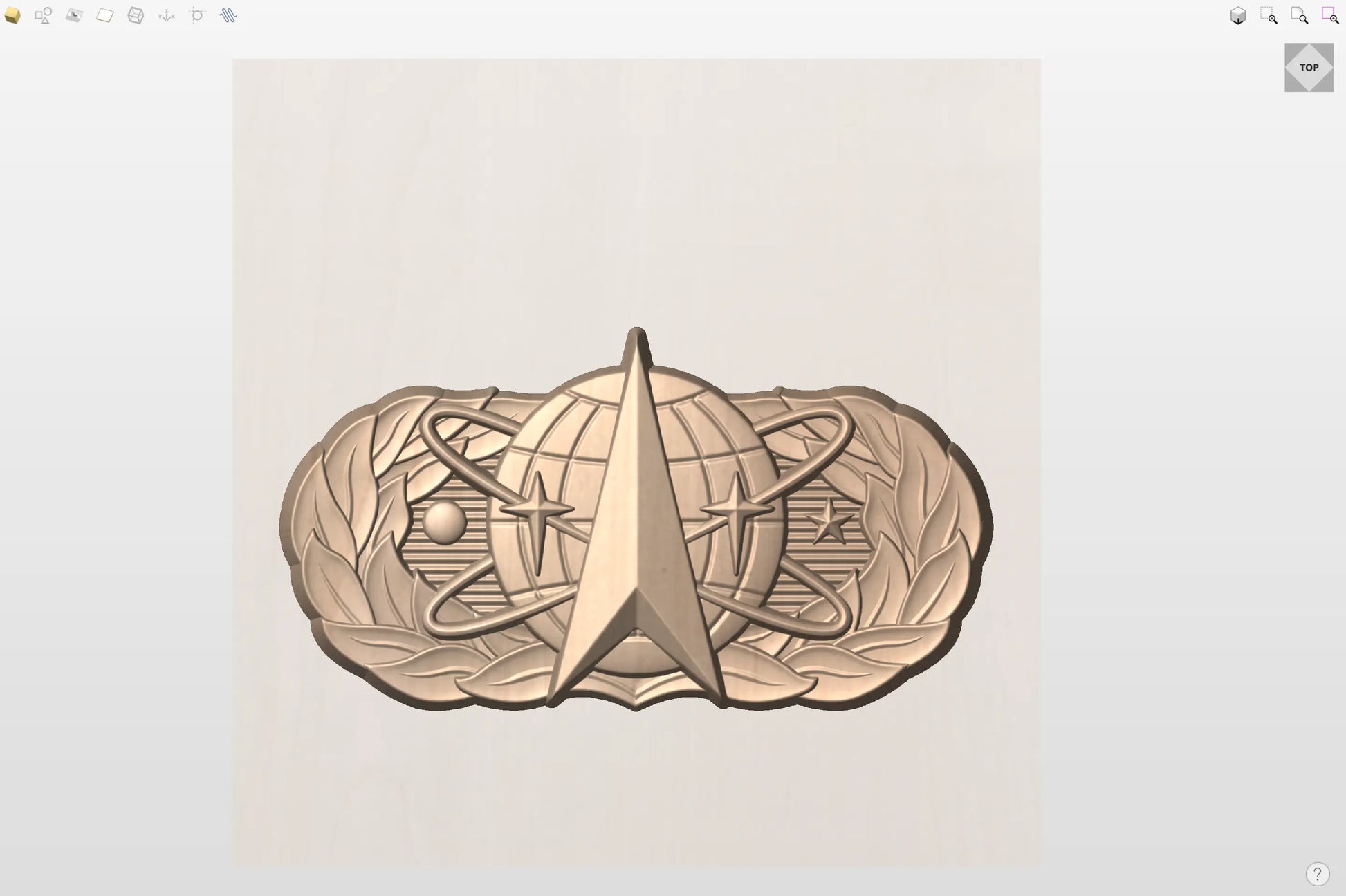 CNC File I US Air Force Basic Space Missile Badge 3D Model I RathTech Design My Store