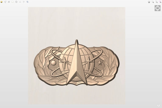 CNC File I US Air Force Basic Space Missile Badge 3D Model I RathTech Design My Store