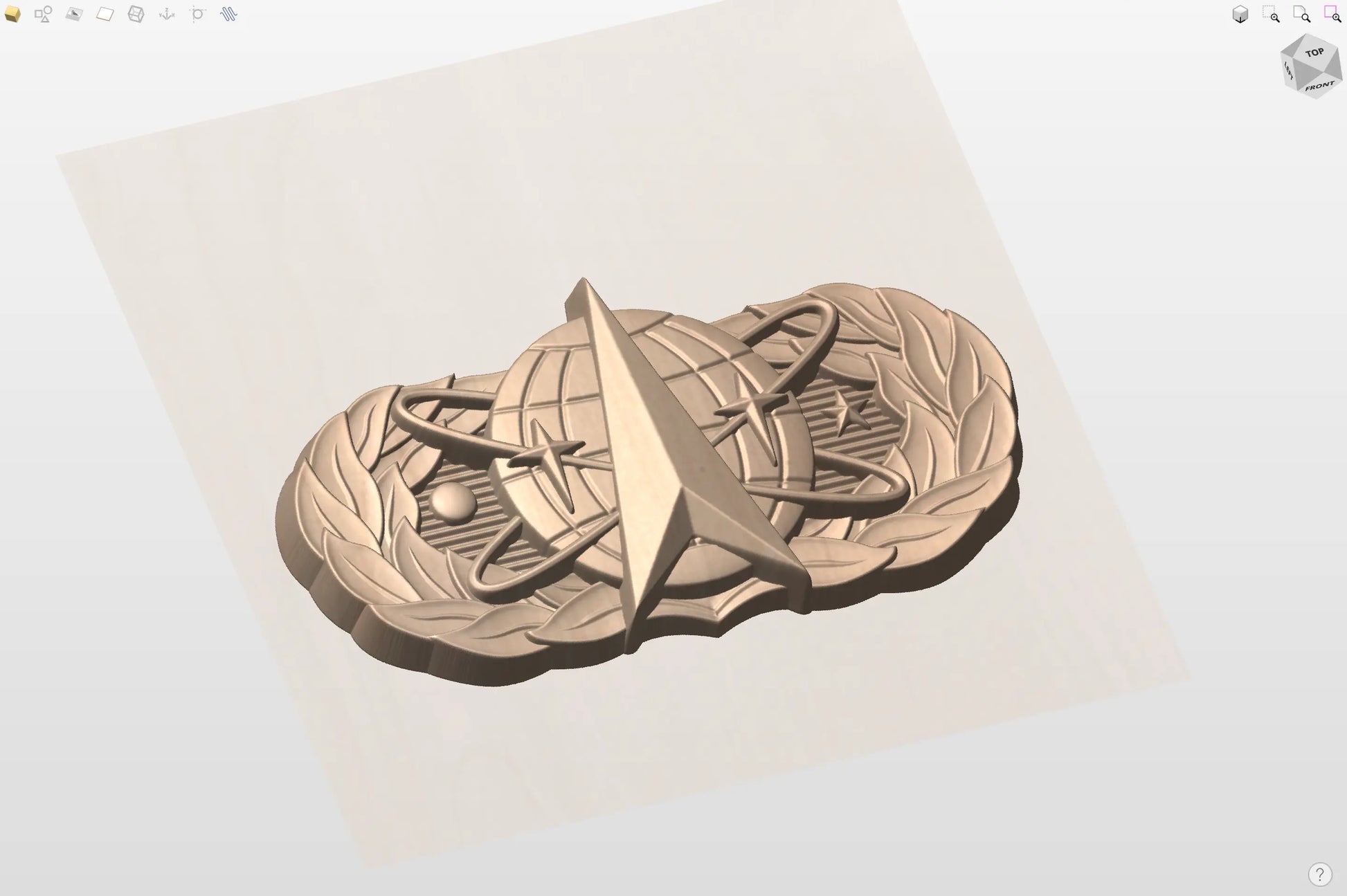 CNC File I US Air Force Basic Space Missile Badge 3D Model I RathTech Design My Store