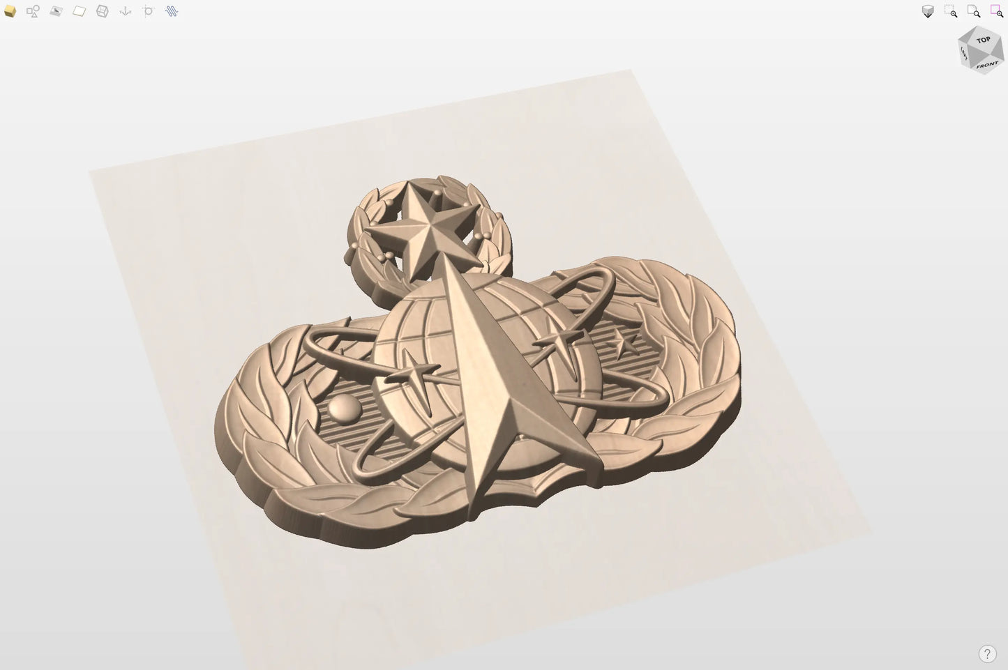 CNC File I US Air Force Master Space Missile Badge 3D Model I RathTech Design My Store