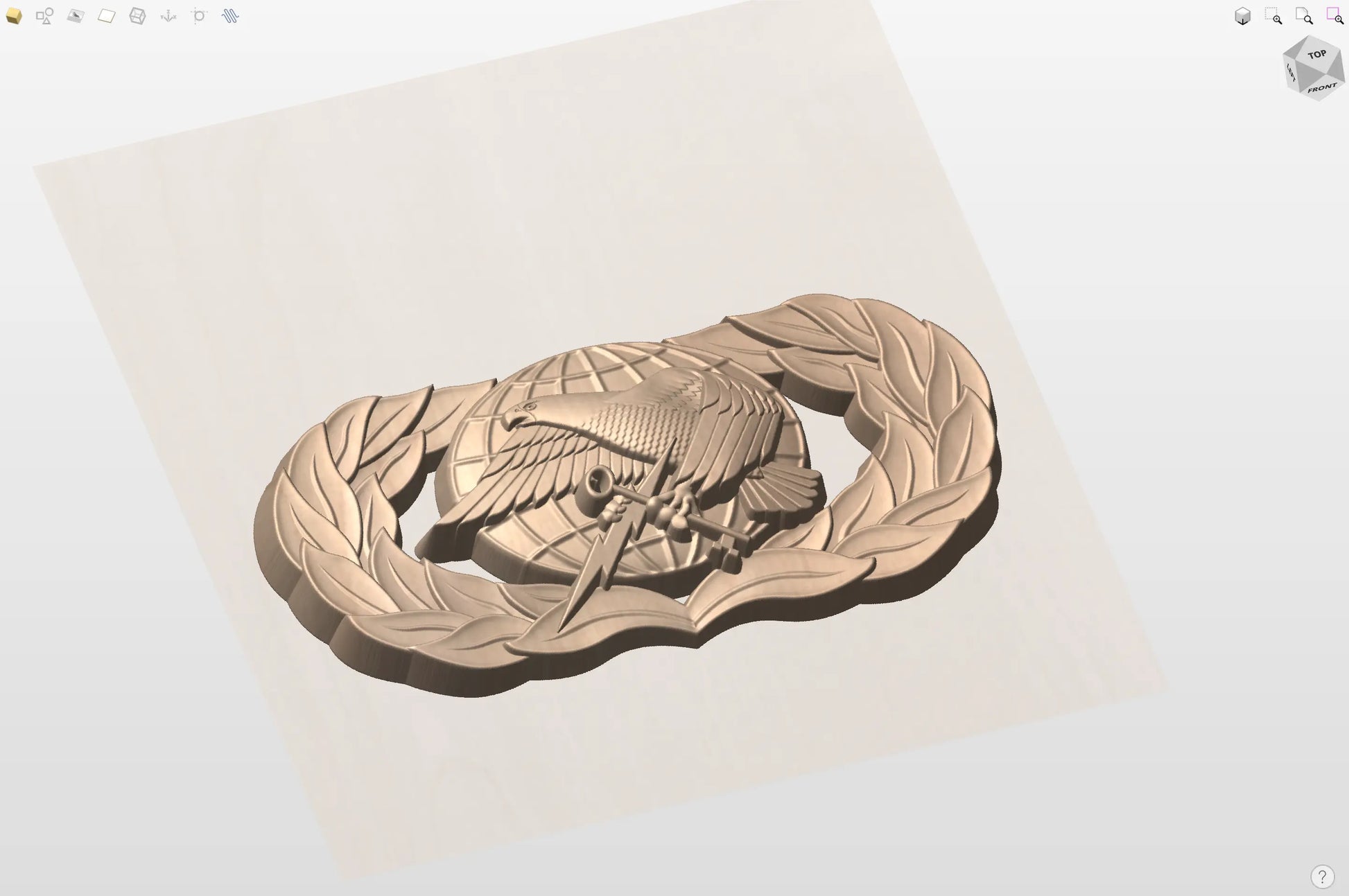 CNC File I US Air Force Basic Supply Fuels Badge 3D Model I RathTech Design My Store