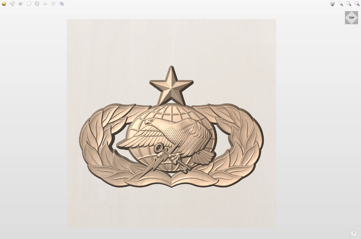 CNC File I US Air Force Senior Supply Fuels Badge 3D Model I RathTech Design My Store