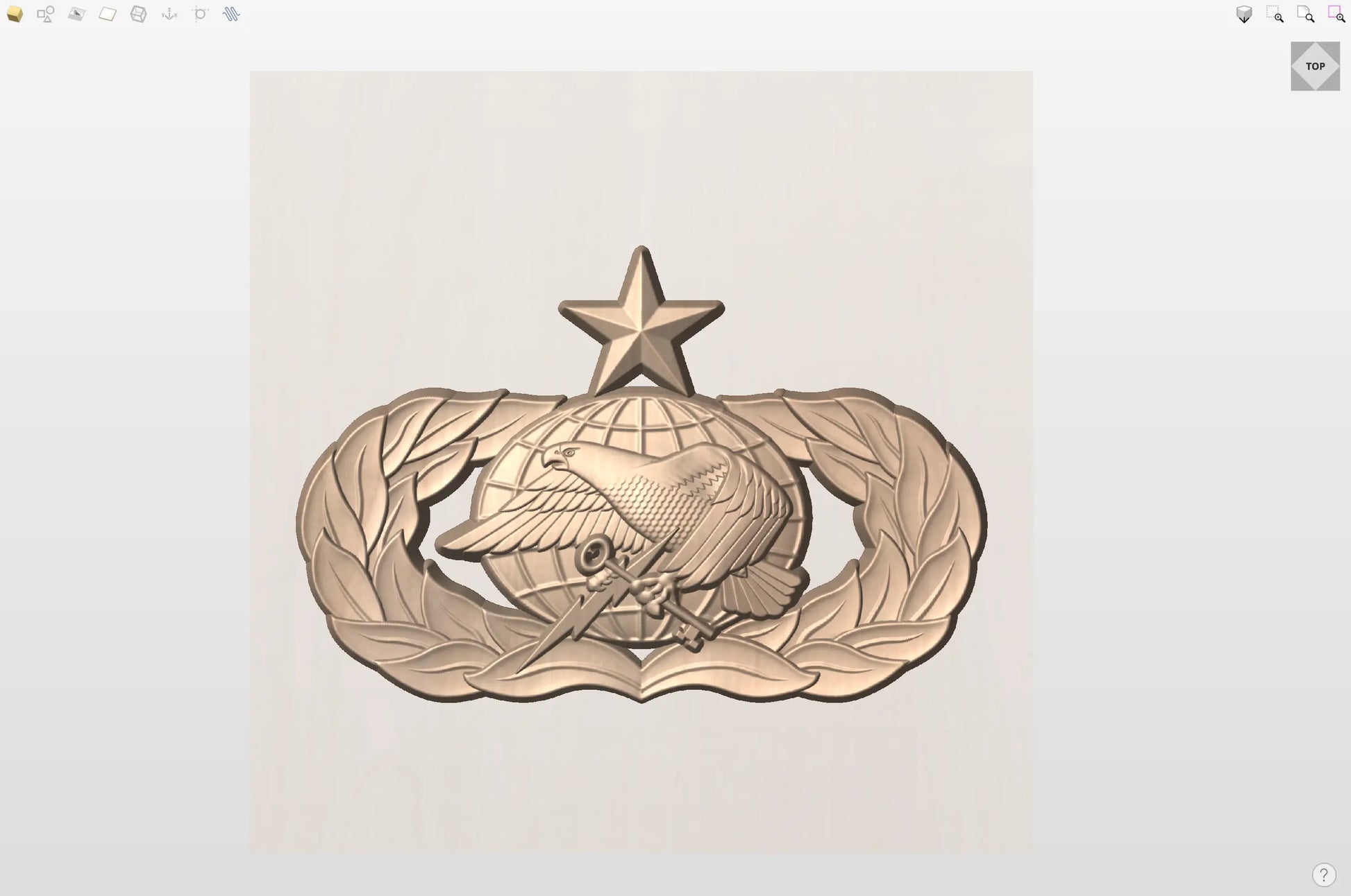 CNC File I US Air Force Senior Supply Fuels Badge 3D Model I RathTech Design My Store