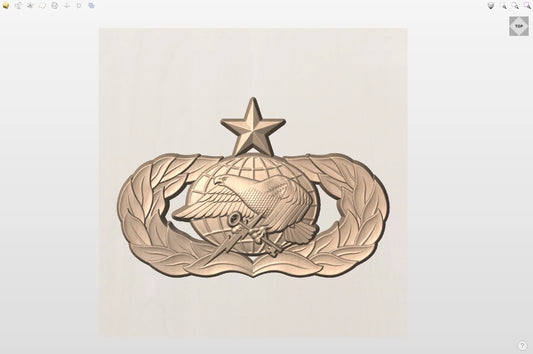 CNC File I US Air Force Senior Supply Fuels Badge 3D Model I RathTech Design My Store