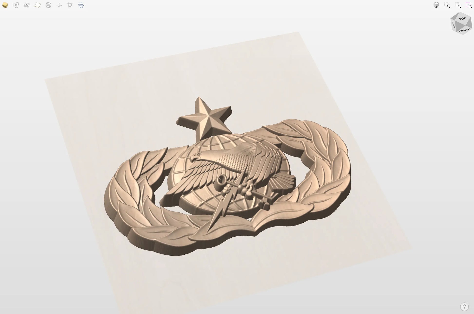 CNC File I US Air Force Senior Supply Fuels Badge 3D Model I RathTech Design My Store