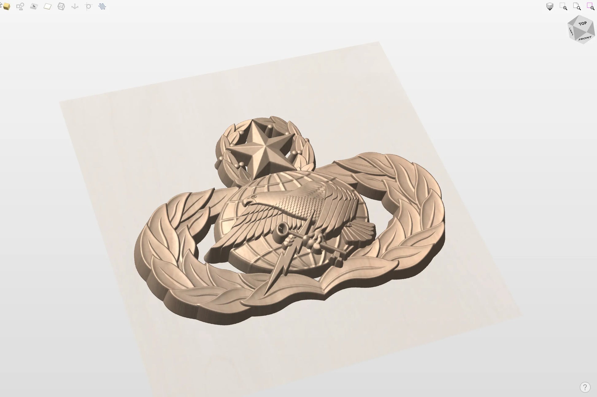CNC File I US Air Force Master Supply Fuels Badge 3D Model I RathTech Design My Store
