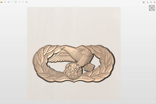 CNC File I US Air Force Basic Transportation Badge 3D Model I RathTech Design My Store