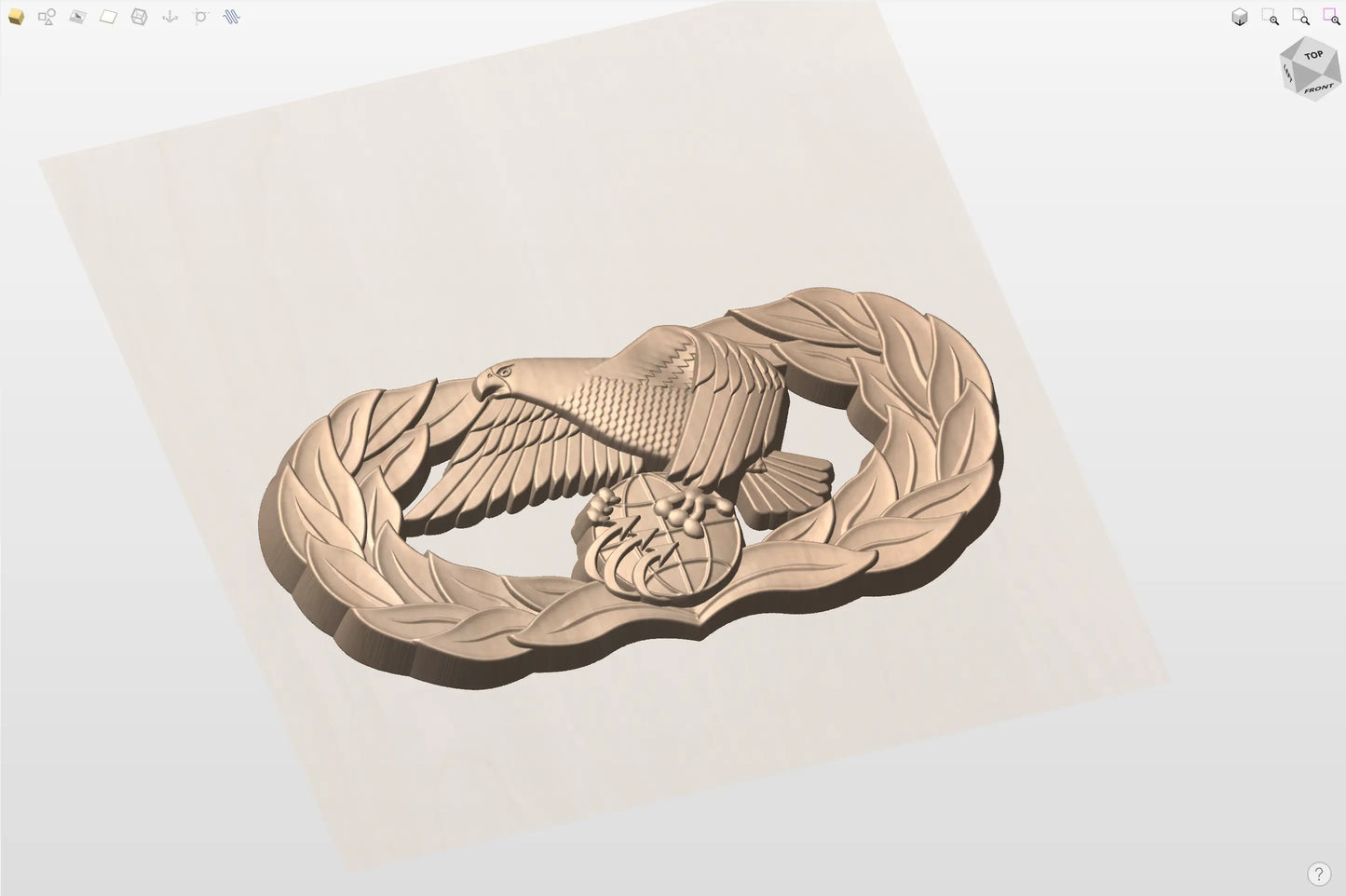 CNC File I US Air Force Basic Transportation Badge 3D Model I RathTech Design My Store