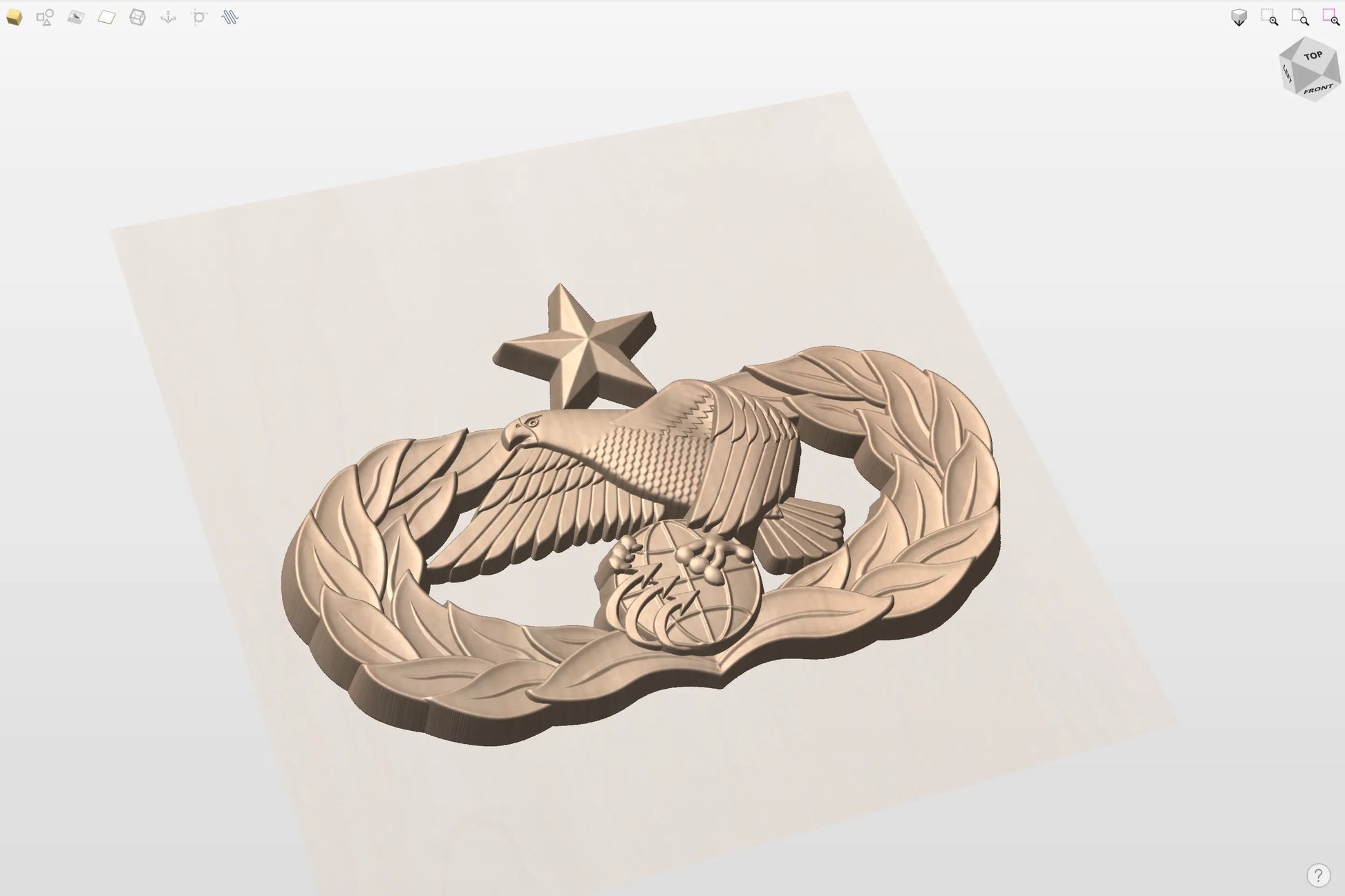CNC File I US Air Force Senior Transportation Badge 3D Model I RathTech Design My Store