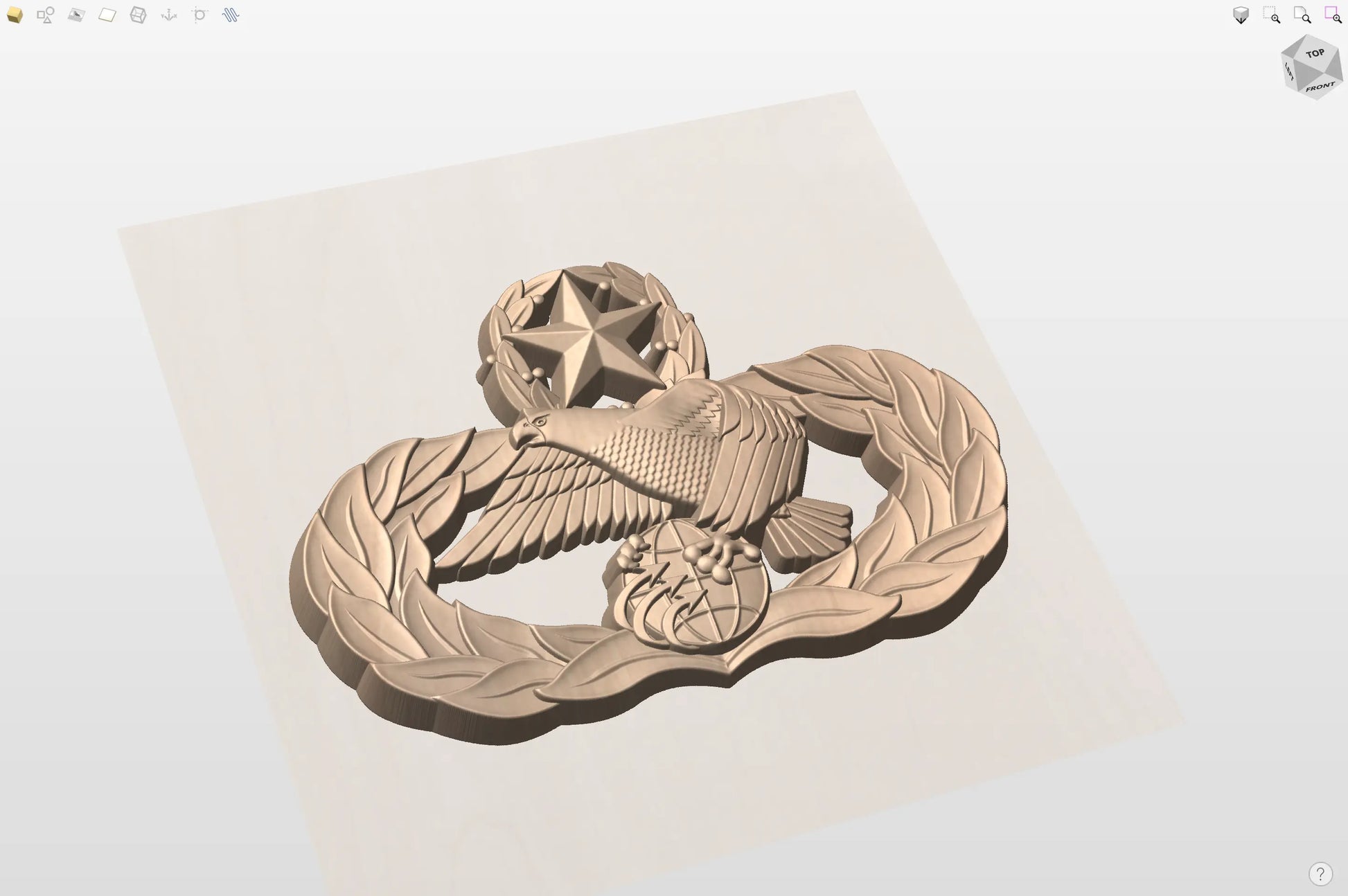 CNC File I US Air Force Master Transportation Badge 3D Model I RathTech Design My Store