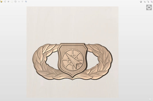 CNC File I US Air Force Basic Weapons Controller Badge 3D Model I RathTech Design My Store