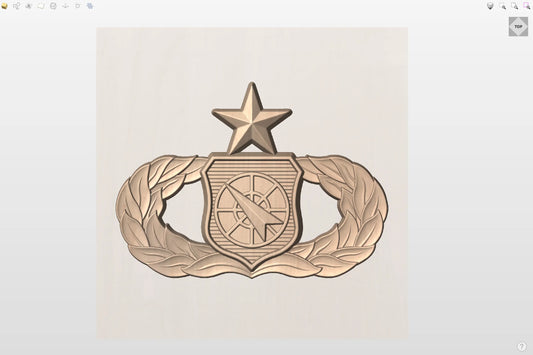 CNC File I US Air Force Senior Weapons Controller Badge 3D Model I RathTech Design My Store