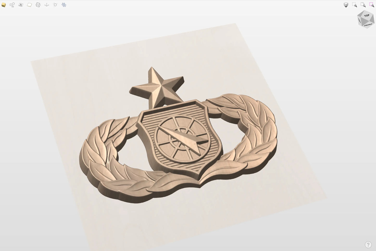 CNC File I US Air Force Senior Weapons Controller Badge 3D Model I RathTech Design My Store