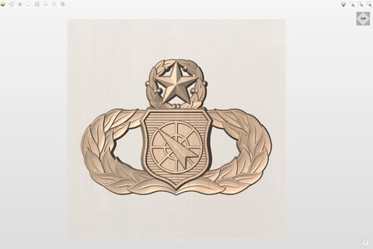 CNC File I US Air Force Master Weapons Controller Badge 3D Model I RathTech Design My Store