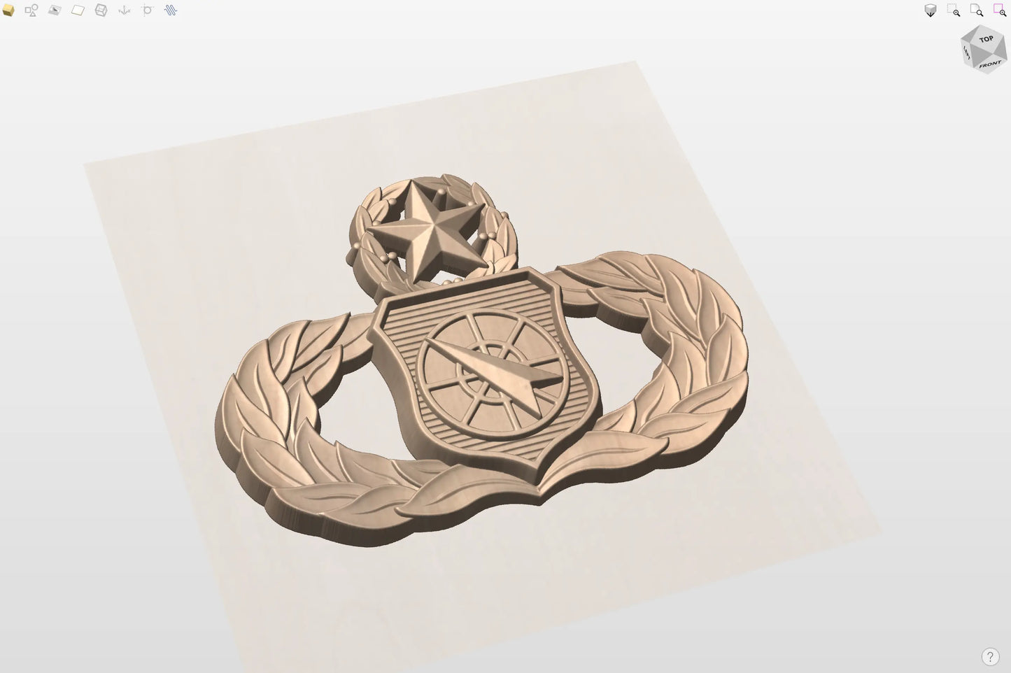 CNC File I US Air Force Master Weapons Controller Badge 3D Model I RathTech Design My Store