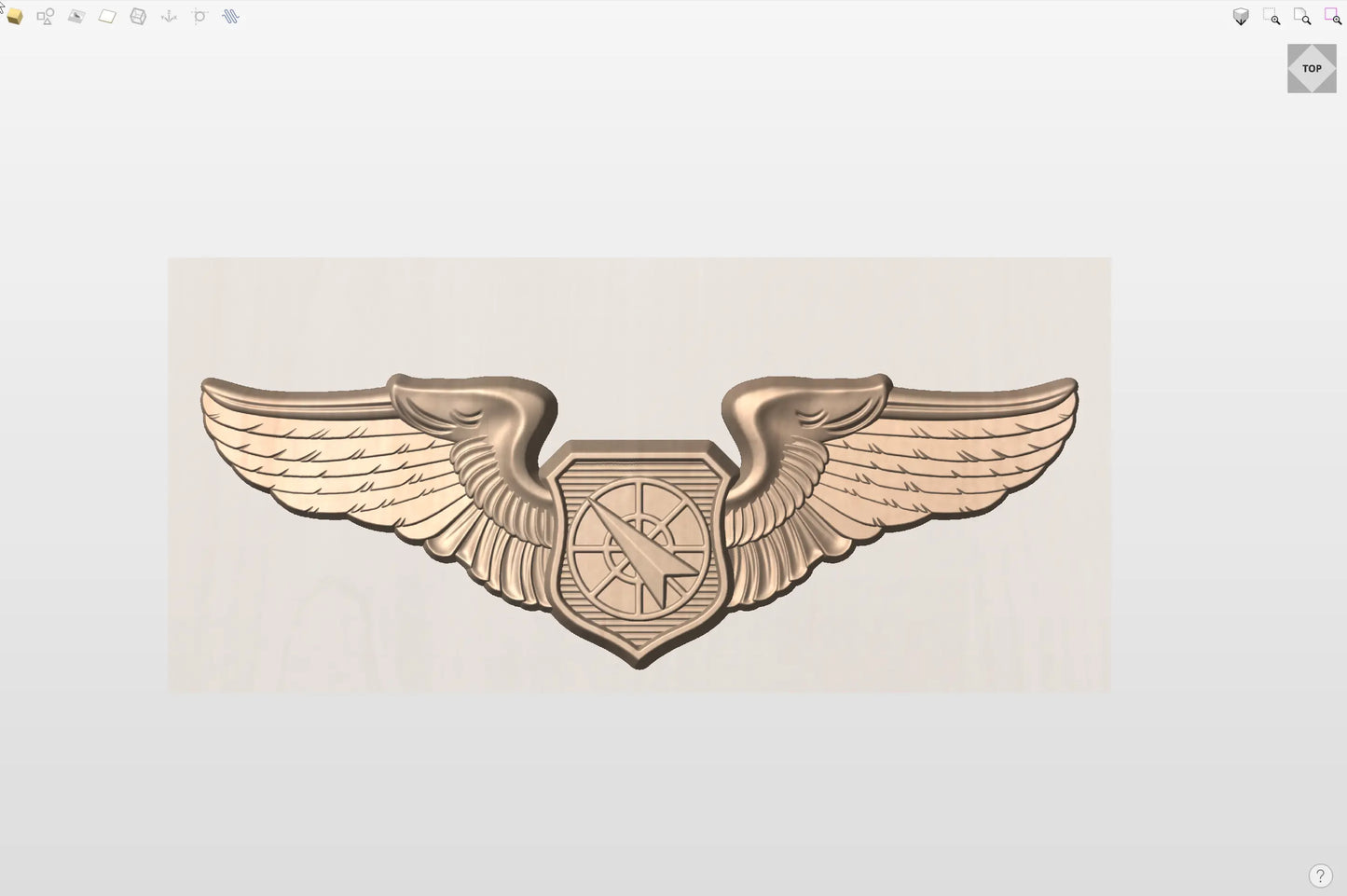 CNC File I US Air Force Basic Weapons Controller Officer Wings 3D Model I RathTech Design My Store