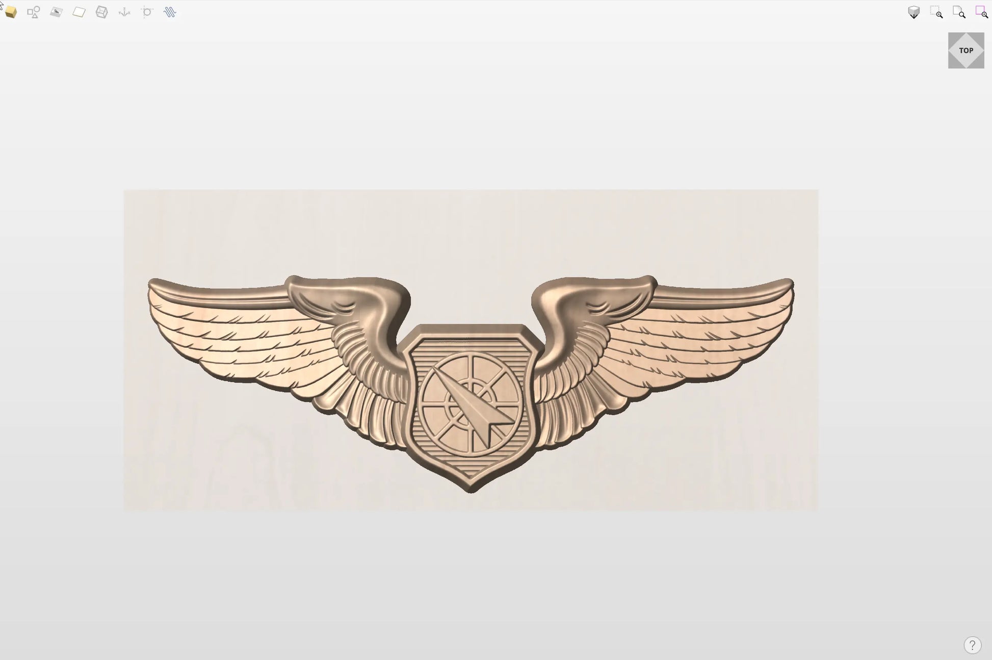 CNC File I US Air Force Basic Weapons Controller Officer Wings 3D Model I RathTech Design My Store
