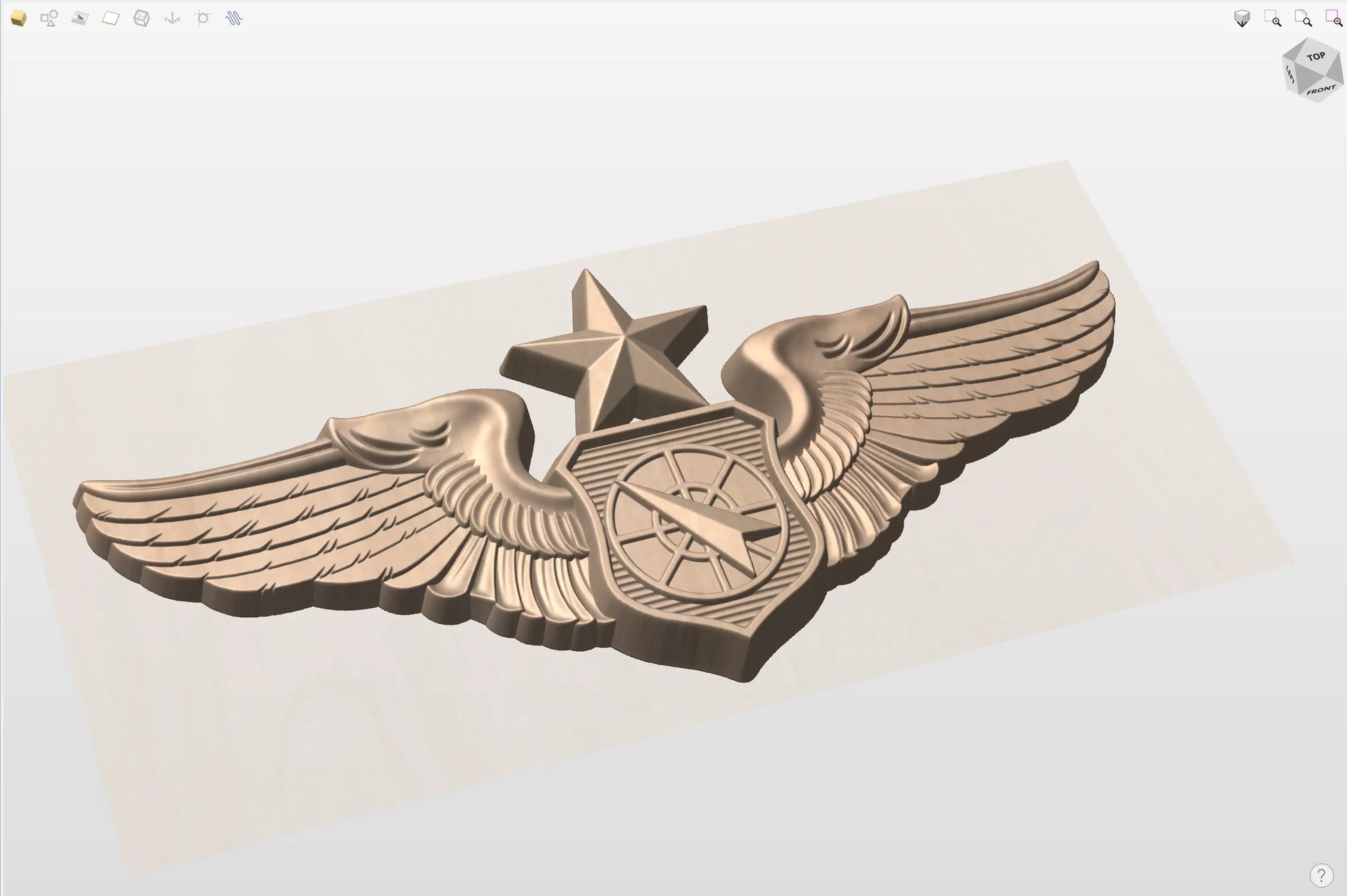 CNC File I US Air Force Senior Weapons Controller Officer Wings 3D Model I RathTech Design My Store
